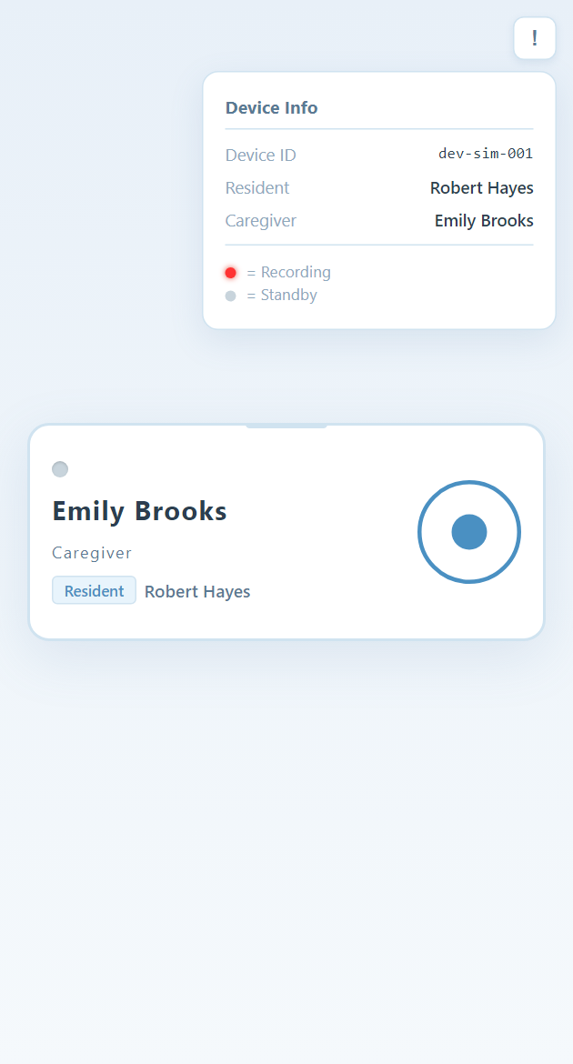 HexWell Memo voice badge simulator